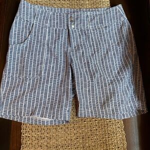 Stylish Blue and White Women's Jofit Shorts Size 2